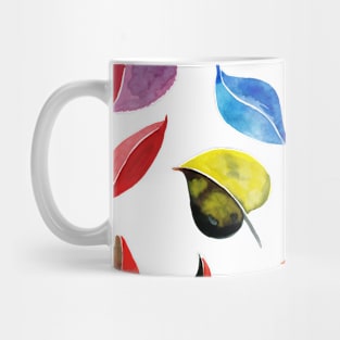 Summer Leaves Watercolor Mug